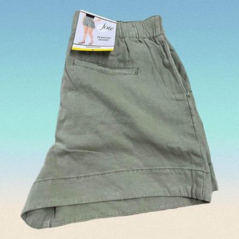 JOIE Womens Pleated Shorts Faded Cactus